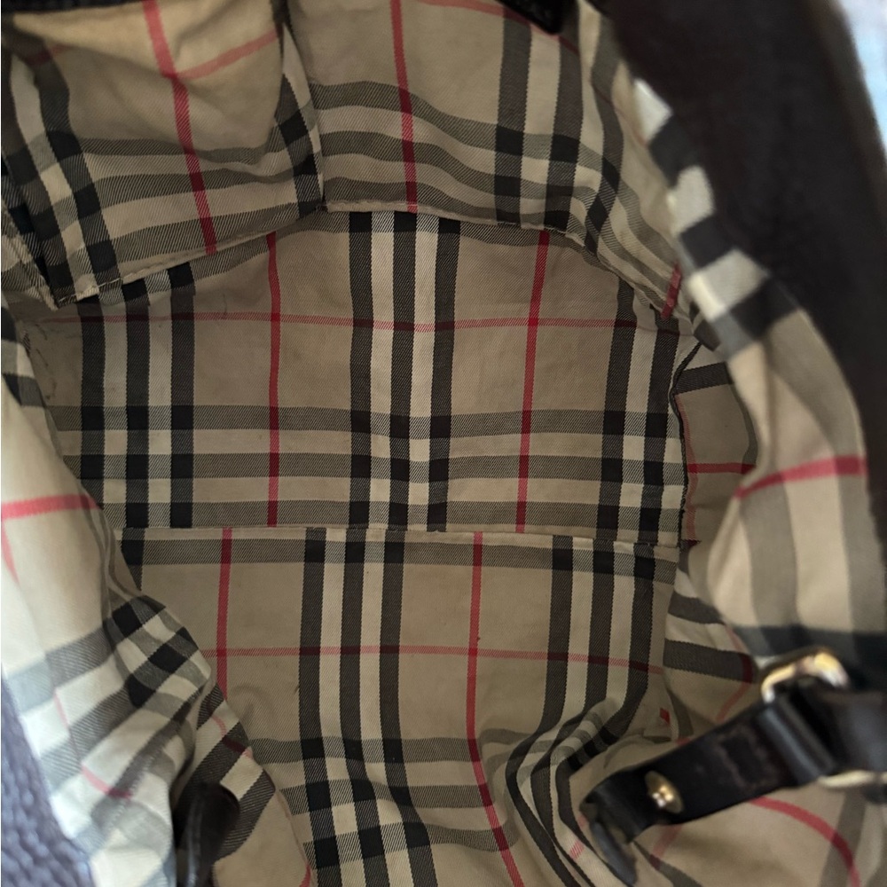 Burberry Elegant Dark Brown Leather Tote Bag - Picture 4 of 12